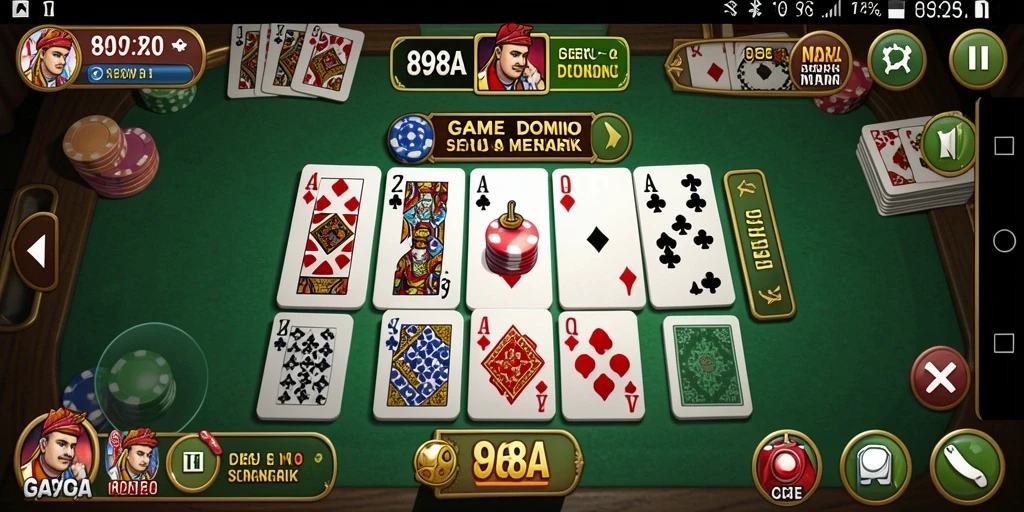 Tampilan menarik gameplay Domino di 898A yang seru.