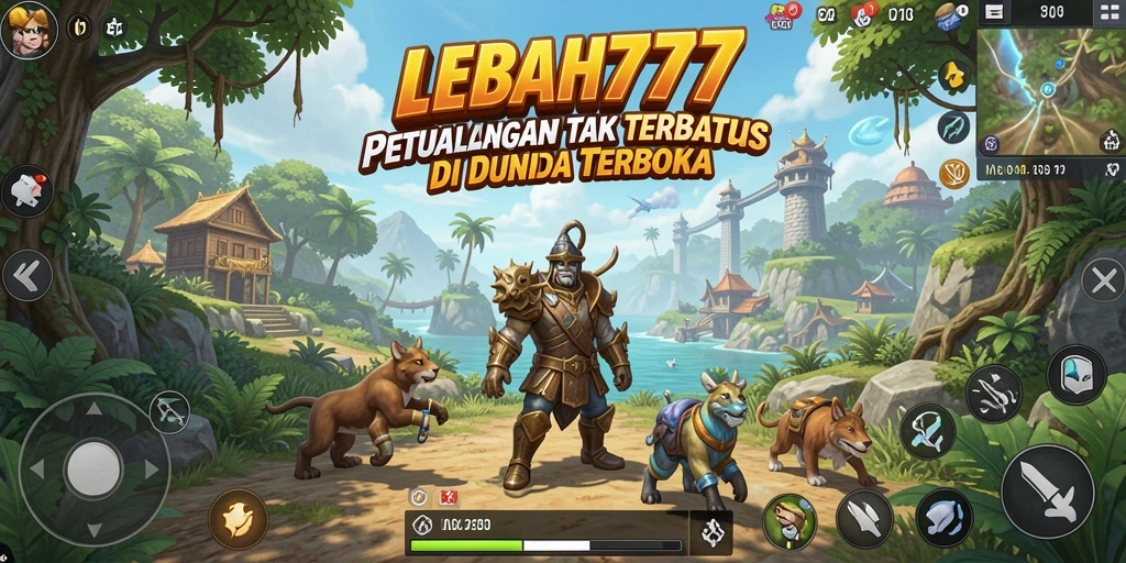 Screenshot menunjukkan eksplorasi dunia terbuka LEBAH777 yang menakjubkan.