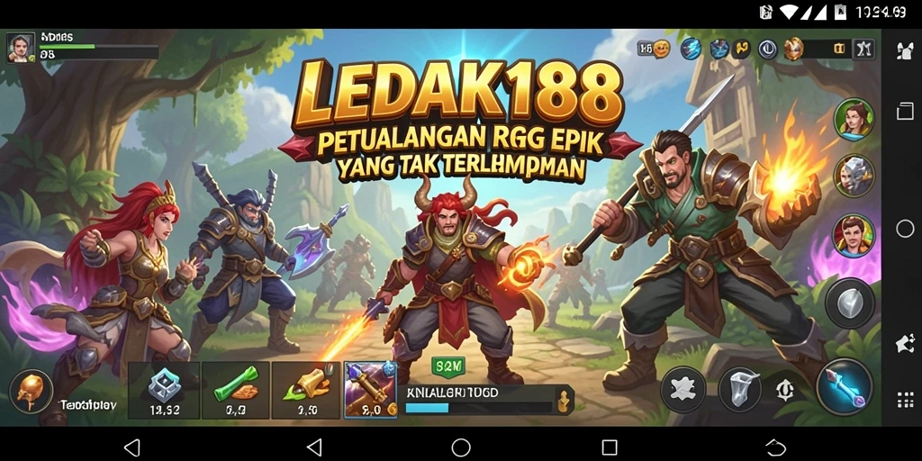 Tangkapan layar gameplay menunjukkan pertempuran epik di dunia RPG.