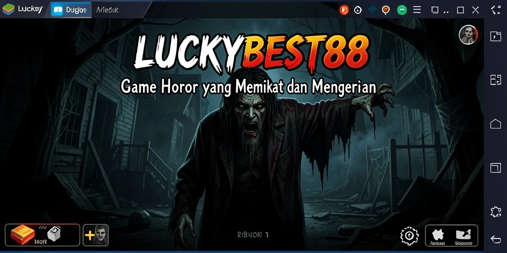 Tangkapan layar gameplay menegangkan dari LUCKYBEST88 di dunia horor.