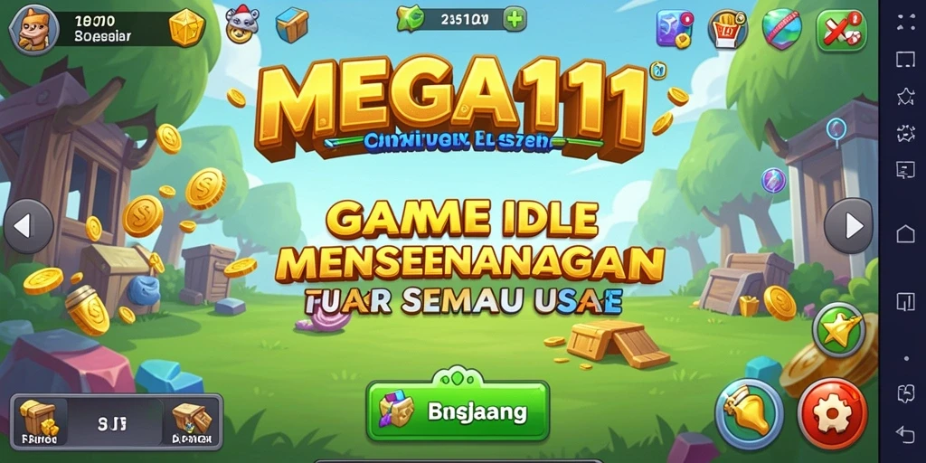 Tangkapan layar gameplay MEGA111 menampilkan aksi menyerang karakter yang lucu dalam dunia Idle.