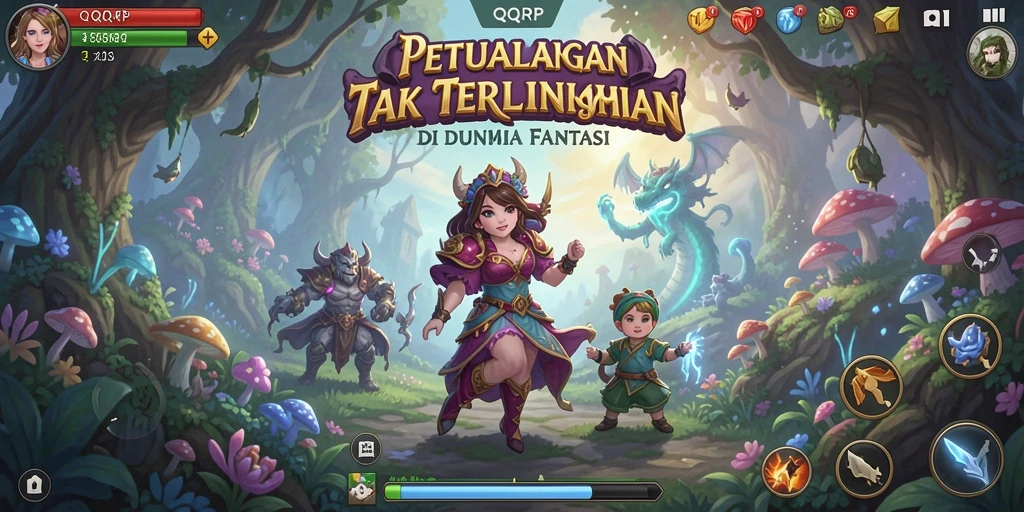 Tangkapan layar menampilkan aksi seru dari petualangan dalam QQRP.