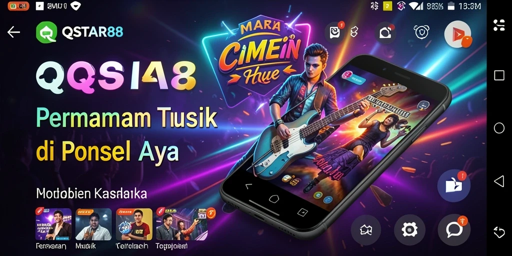 Tampilan gameplay QQSTAR88 dengan banyak pilihan lagu menarik.