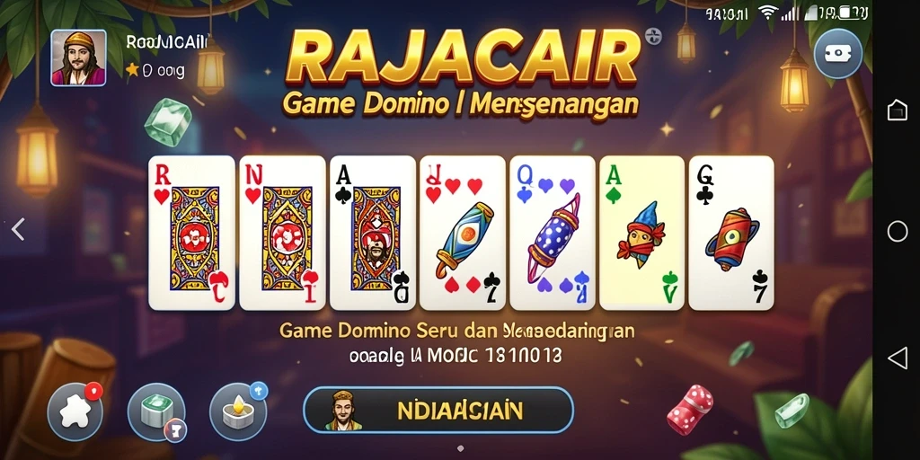 Gameplay Domino seru dengan grafis menawan dalam RAJACAIR.