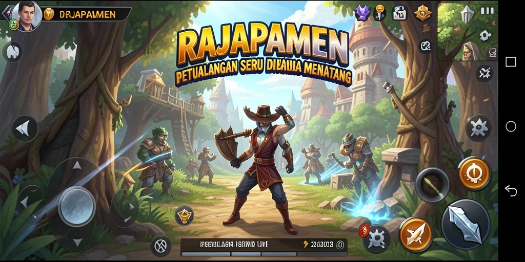 Tampilan menakjubkan dari gameplay RAJAPAMEN yang penuh petualangan.
