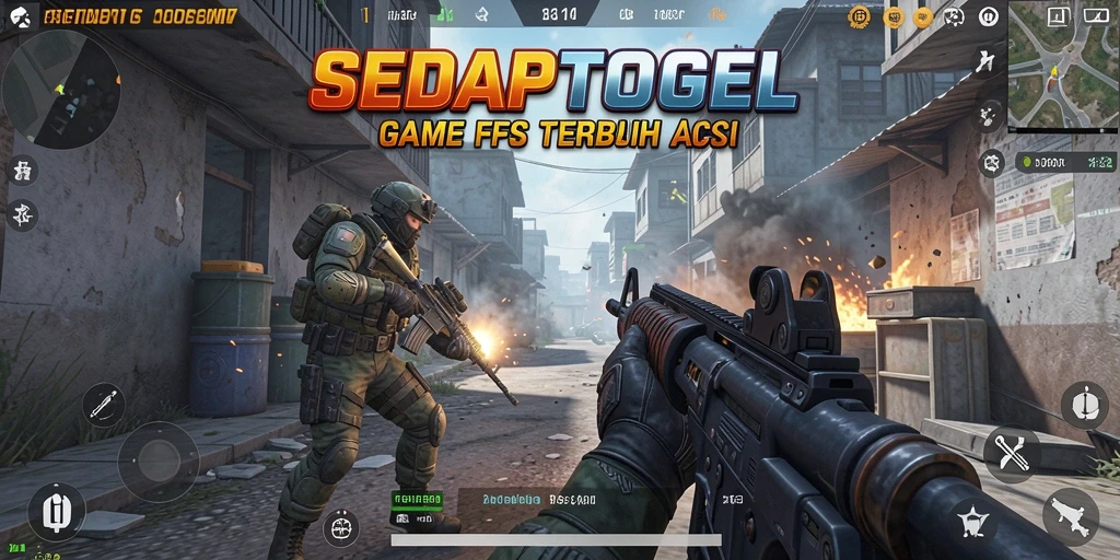 Tampilan asyik dalam aksi tembak-menembak FPS SEDAPTOGEL.