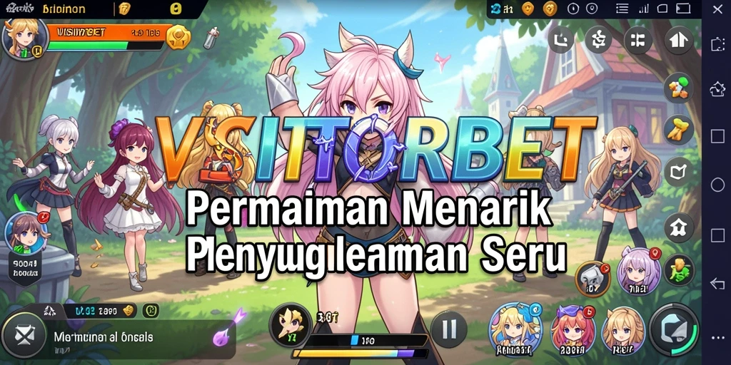Screenshot gameplay VISITORBET menampilkan aksi karakter Anime yang seru.